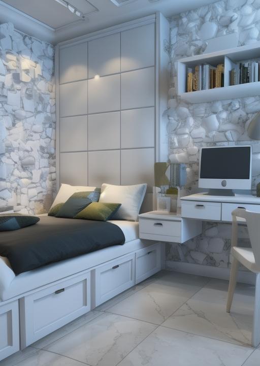 小型卧室这样装不拥挤